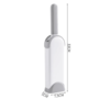 White and gray cat hair remover brush with holder, dimensions 33cm x 7.5cm x 5cm