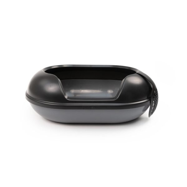 Spacious Cat Litter Box – High-Sided Open Tray with Scoop