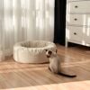 Luxury Cat Bed – Soft Cord Cozy Nest (Oval Design)