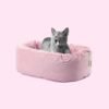 Luxury Cat Bed – Soft Cord Cozy Nest (Oval Design)