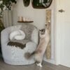 Wall-Mounted Cat Scratching Post – Sisal Climbing Log