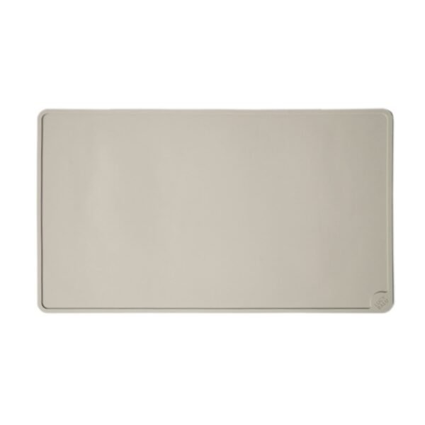 katzen-napfunterlage-taupe Silicone Cat Feeding Mat – Spill-Proof Bowl Base