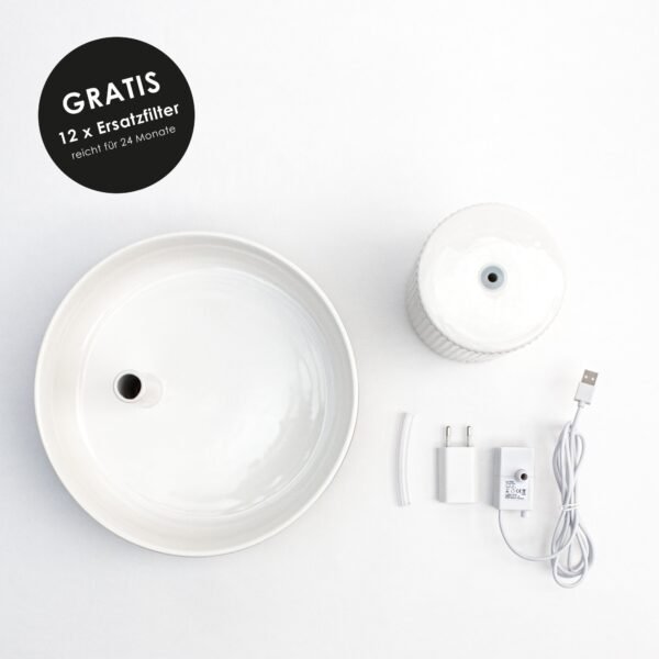 Premium Ceramic Cat Water Fountain – Fresh Flow Drinking System