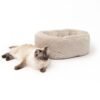 Luxury Cat Bed – Soft Cord Cozy Nest (Oval Design)