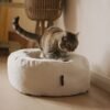 Luxury Cat Bed – Soft Cord Cozy Nest (Oval Design)