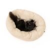 Luxury Cat Bed – Soft Cord Cozy Nest (Oval Design)