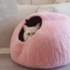 Felt Cat Cave – Handmade Natural Wool