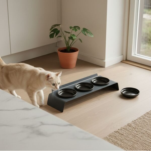 Elevated Cat Feeding Station – Bowl Set (Ergonomic Design)