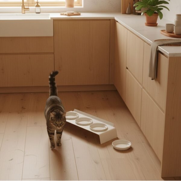 Elevated Cat Feeding Station – Bowl Set (Ergonomic Design)