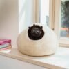 Felt Cat Cave – Handmade Natural Wool