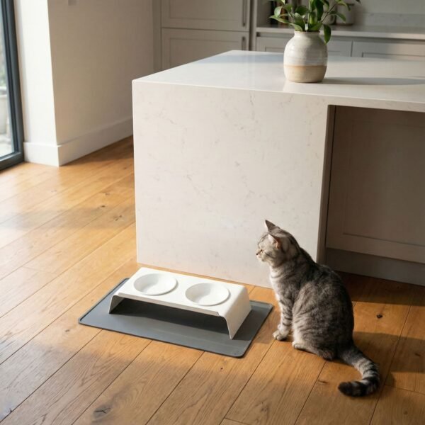 lucybalu-square-futtermatte-silikon-anthrazit-1 Silicone Cat Feeding Mat – Spill-Proof Bowl Base