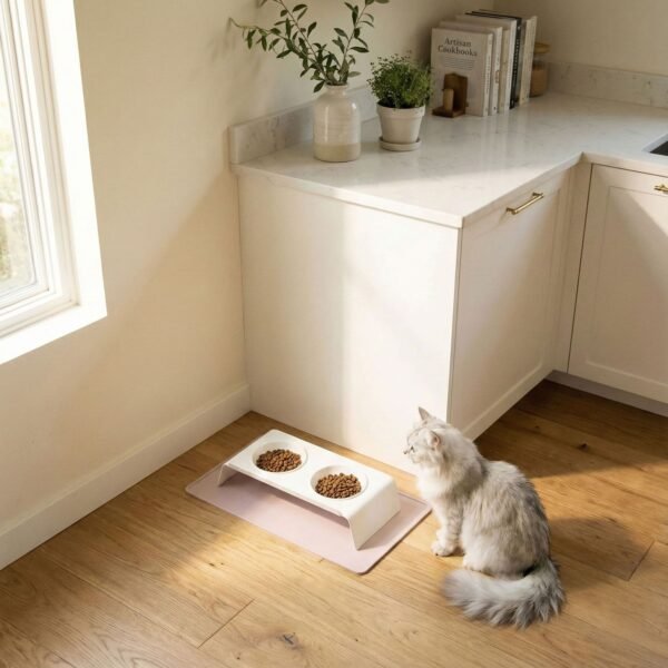 lucybalu-square-futtermatte-silikon-rosa-1 Silicone Cat Feeding Mat – Spill-Proof Bowl Base