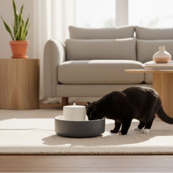 Premium Ceramic Cat Water Fountain – Fresh Flow Drinking System