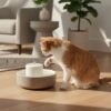 Premium Ceramic Cat Water Fountain – Fresh Flow Drinking System