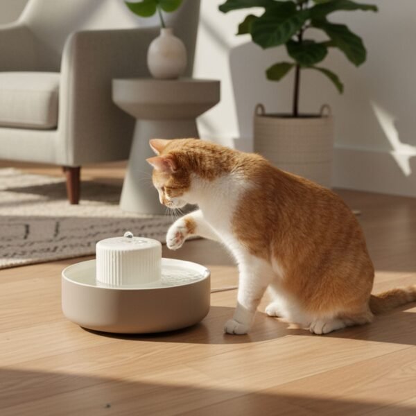 Premium Ceramic Cat Water Fountain – Fresh Flow Drinking System
