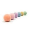 rainbow-balls-filzballchen-6er-set-bunt-lucybalu-512610 Hand-Felted Natural Wool Cat Toy (Set of 6)