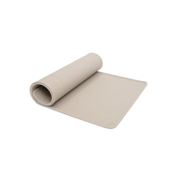 silikon-napfunterlage-taupe Silicone Cat Feeding Mat – Spill-Proof Bowl Base