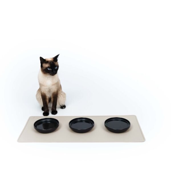 unterlage-katzennaepfe Silicone Cat Feeding Mat – Spill-Proof Bowl Base